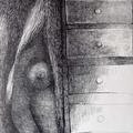 Jan Kronus - Povídali, že je taková kredenciózní, kresba 70 x 50 cm