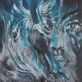 Božena Osvaldová - Racek II., 2018, akryl na plátně 40 x 30 