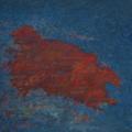 Červený oblak I. - 2017, akryl a olej na plátně 100 x 100 cm