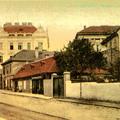 Vysočanská radnice - kolorovaná pohlednice
