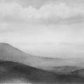 Lužické hory - 2009, pigment, papír 45x70 cm (majetek GBR Louny)